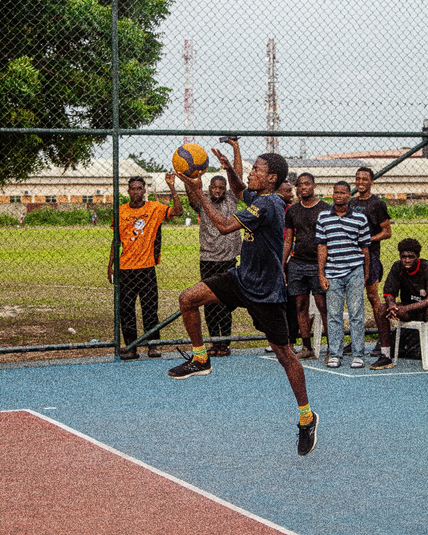 Olawale at a student event